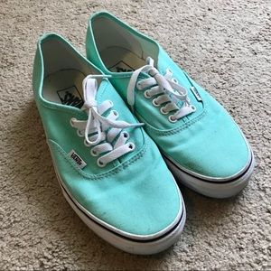 Teal Beach Glass Low Top Vans